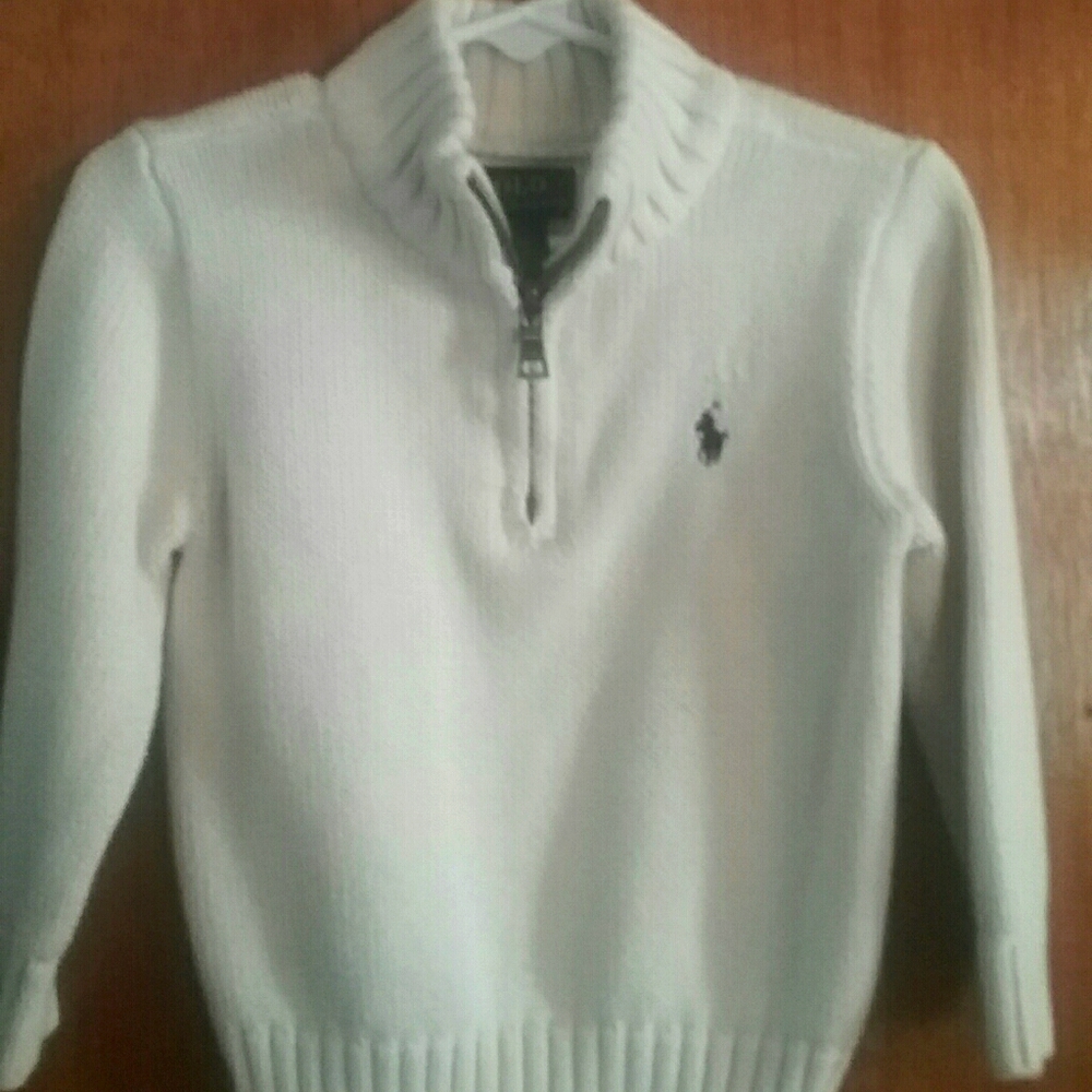 Polo zippered pullover sweater